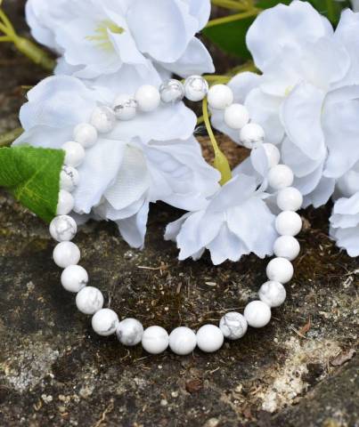 Bracelet howlite perles de 6mm
