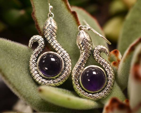 Boucles d'oreilles amthyste et argent Dstressant