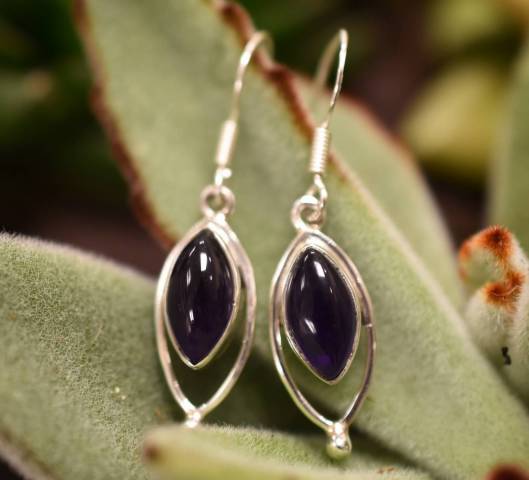 Boucles d'oreilles amthyste et argent Dstressant